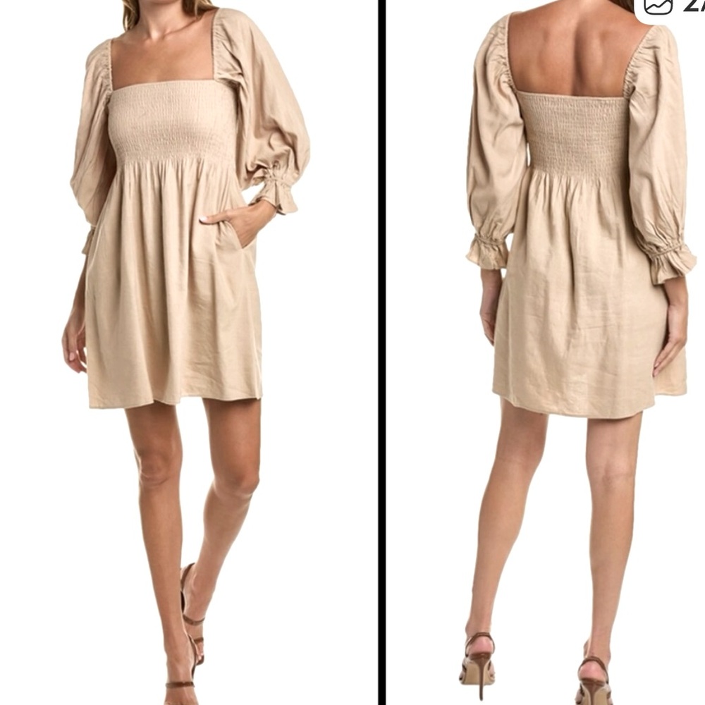 Kourt Portia Beige Mini Dress